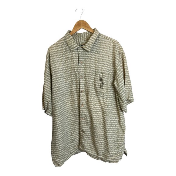 Kahala Hawaiian Islands Men's Short Sleeve Linen Button Down Camp Shirt Size XL - Picture 1 of 6